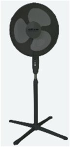 VOLTENO WENTYLATOR PODŁOGOWY CZARNY 40cm PODSTAWA KRZYŻAK 1