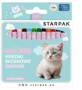 KREDKI WOSK 12KOL CUTIES KITTY STK PUD 12/144 1