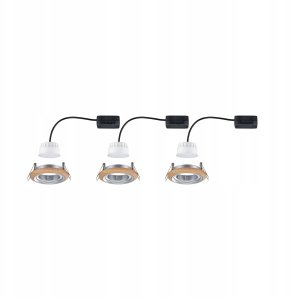 Zestaw opraw do wbudowania LANATI COIN LED 3X 6W 470lm 84mm 2700K IP20 230V drewno / aluminium 4