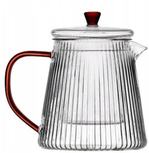 Żaroodporny szklany DZBANEK czajnik 1L zaparzacz szklany filtr do herbaty 2
