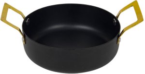 Rondel RONDELEK do serwowania potraw STAL NIERDZEWNA czarny mat 13x4 cm 1