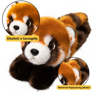 Pluszowa Panda Ruda Maskotka Brelok Kółko Karabińczyk 13cm 1