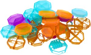 Zestaw Klocki Magnetyczne W Walizce Kolorowe  57 El 4