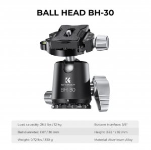 Statyw K&F Concept X254C4 z głowicą kulową BH-30 7