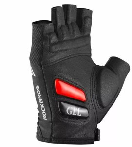 Rękawiczki rowerowe z wkładkami żelowymi rozmiar M czarne 13