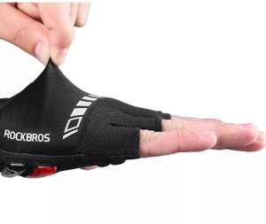 Rękawiczki rowerowe z wkładkami żelowymi rozmiar M czarne 14