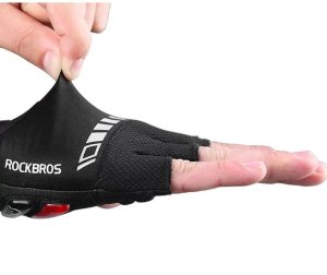 Rękawiczki rowerowe z wkładkami żelowymi rozmiar M czarne 16