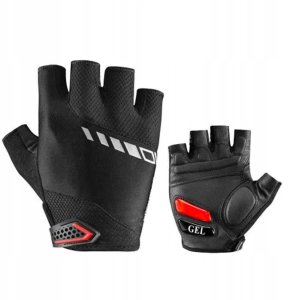 Rękawiczki rowerowe z wkładkami żelowymi rozmiar M czarne 18