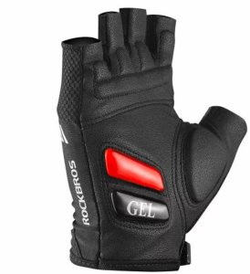 Rękawiczki rowerowe z wkładkami żelowymi rozmiar M czarne 20