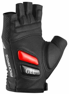 Rękawiczki rowerowe z wkładkami żelowymi rozmiar M czarne 3