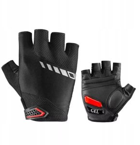 Rękawiczki rowerowe z wkładkami żelowymi rozmiar M czarne 9