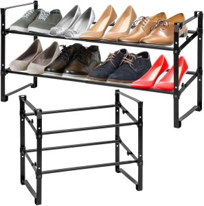 Półka na buty regulowana rozsuwana NAVIA 2 poziomy 1