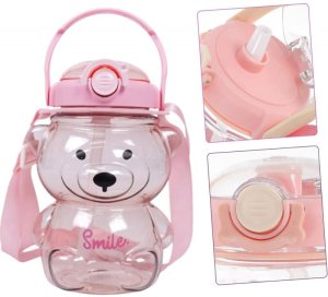 Butelka na wodę z uchwytem SWEET BEAR PINK 1000 ML BD27 1