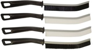 Szczotka do czyszczenia fug szczelin mycia kuchni wąska szczelinowa dluga 4 x 230mm (2X biała + 2x czarna) nylon 1