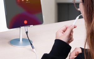 Adapter Vention BGMHF USB-C M do 3.5mm Jack 1M (szary) 3