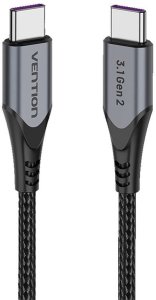 Kabel USB-C do USB-C 100W Vention TAHHF 5A 1m USB 3.1 Gen2 4k (szary) 1