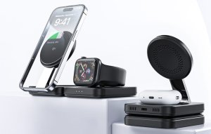 Składana ładowarka magnetyczna 3w1 Choetech Qi2 5