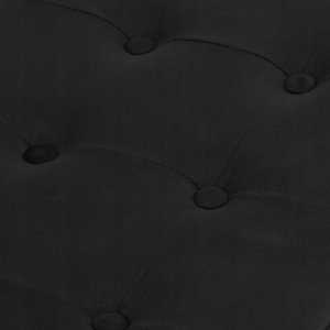 Pufa składana XL z guzikami - 60x38x38cm aksamit czarna 5