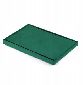 Pufa składana XL z guzikami - 60x38x38cm aksamit zielona 3