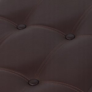 Pufa składana XXL z guzikami - 80x40x40cm ekoskóra brąz 5