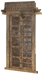 Dekoracyjna figurka ogrodowa Home ESPRIT Brązowy drewno tekowe 120 X 46 X 190 cm Drzwi 1