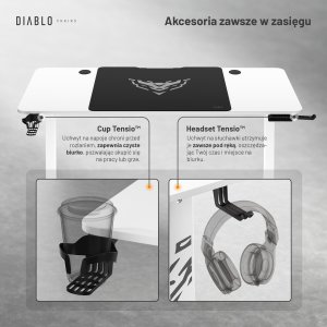 Biurko Diablo Chairs X-Tensio 1400 Białe 140 cmx60 cm 17