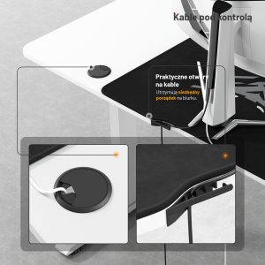 Biurko Diablo Chairs X-Tensio 1400 Białe 140 cmx60 cm 18