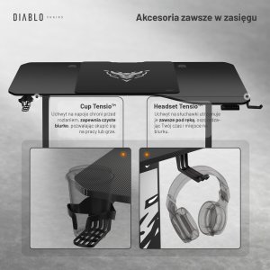 Biurko Diablo Chairs X-Tensio 1600 Czarne 160 cmx75 cm 15