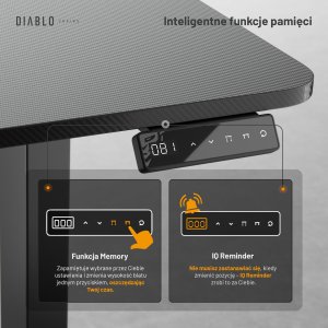 Biurko Diablo Chairs X-Tensio 1400 Czarne 140 cmx60 cm 12