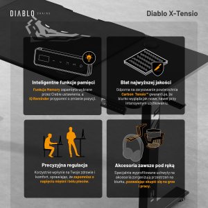 Biurko Diablo Chairs X-Tensio 1400 Czarne 140 cmx60 cm 18