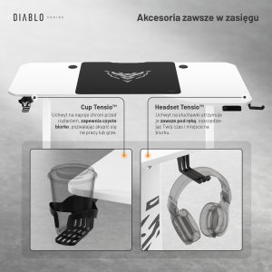 Biurko Diablo Chairs X-Tensio 1600 Białe 160 cmx75 cm 15