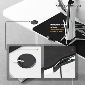 Biurko Diablo Chairs X-Tensio 1600 Białe 160 cmx75 cm 16