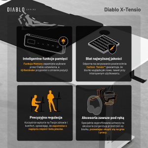 Biurko Diablo Chairs X-Tensio 1600 Białe 160 cmx75 cm 19