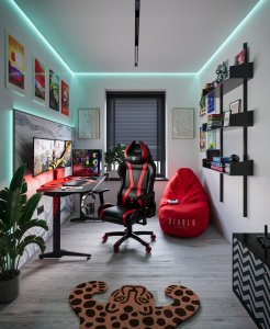 Fotel Gamingowy Diablo X-Horn 2.0 Small: czarno-czerwony 11