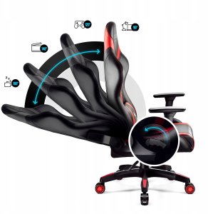 Fotel Gamingowy Diablo X-Horn 2.0 Small: czarno-czerwony 6