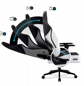 Fotel Diablo Chairs Materiałowy Fotel Diablo X-Player 2.0 Small: Biało-czarny 6