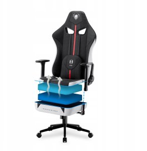 Fotel Diablo Chairs Materiałowy Fotel Diablo X-Player 2.0 Small: Biało-czarny 8