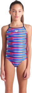 Dziecięcy Strój kąpielowy GIRL'S ARENA RACING STRIPE SWIMSUIT LIGH 4