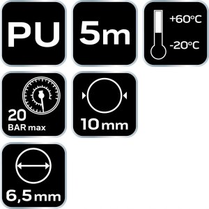 PRZEWÃD CIÅNIENIOWY SPIRALNY 6.5*10 MM 5M PU. 7