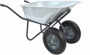 AWTOOLS TACZKA OGRODOWA 100L DWA KOŁA MISA OCYNK./ WZMACNIANA 1