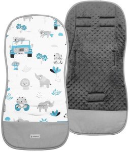 Wkładka do wózka spacerowego 37x78 cm dwustronna, mata do wózka spacerowego, zwierzątka UNIWERSALNY 1