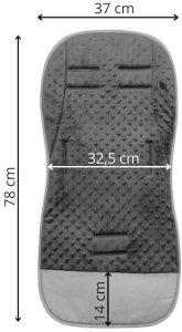 Wkładka do wózka spacerowego 37x78 cm dwustronna, mata do wózka spacerowego, zwierzątka UNIWERSALNY 11