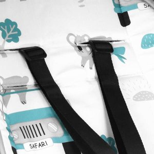 Wkładka do wózka spacerowego 37x78 cm dwustronna, mata do wózka spacerowego, zwierzątka UNIWERSALNY 8