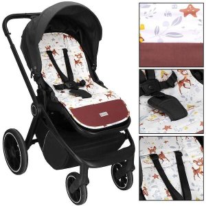 Wkładka do wózka spacerowego 37x78 cm dwustronna, mata do wózka spacerowego, zwierzątka UNIWERSALNY 10