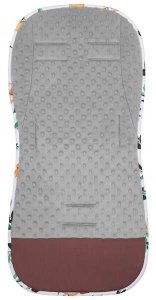 Wkładka do wózka spacerowego 37x78 cm dwustronna, mata do wózka spacerowego, zwierzątka/liście UNIWERSALNY 2