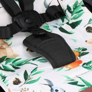 Wkładka do wózka spacerowego 37x78 cm dwustronna, mata do wózka spacerowego, zwierzątka/liście UNIWERSALNY 7