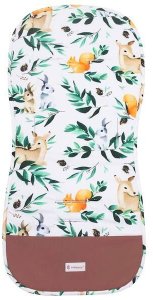 Wkładka do wózka spacerowego 37x78 cm dwustronna, mata do wózka spacerowego, zwierzątka/liście UNIWERSALNY 8