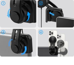 Spigen Tesla TapLock MagSafe Car Mount Charger, black - Wireless / Screen 11