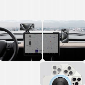 Spigen Tesla TapLock MagSafe Car Mount Charger, black - Wireless / Screen 9