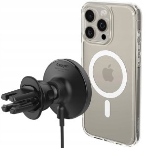 Ładowarka Spigen Spigen OneTap Pro 4 MagSafe Car Mount Charger, black - Wireless / Air Vent 2